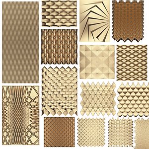 Collection of 3D Wall Panels 3D model