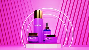 3D Cosmetic bottles