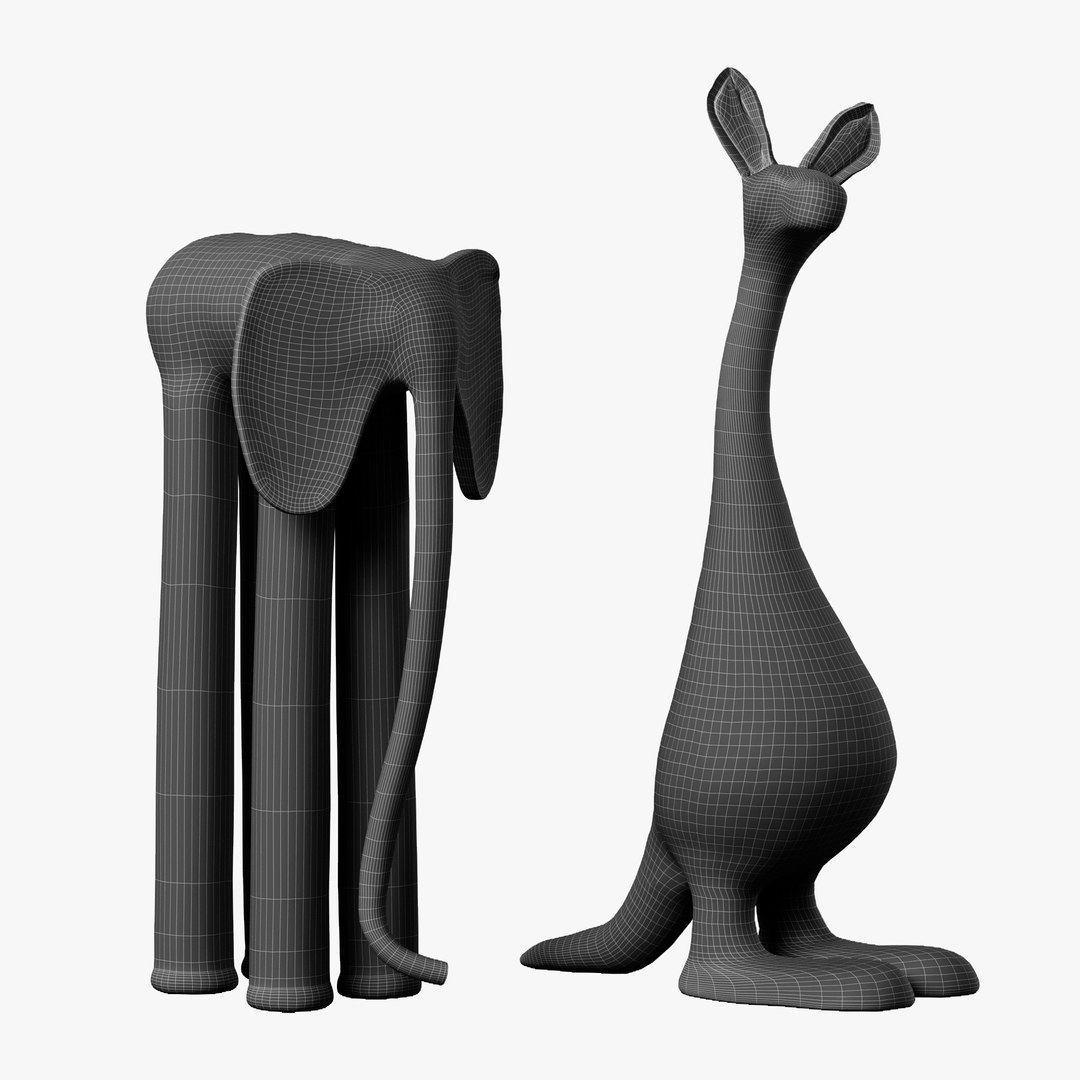 AnimalsSculpture in Clay model TurboSquid 2051545