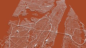 3D Streers and Roads City New York USA