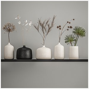 Collection of bouquets of dried flowers 210