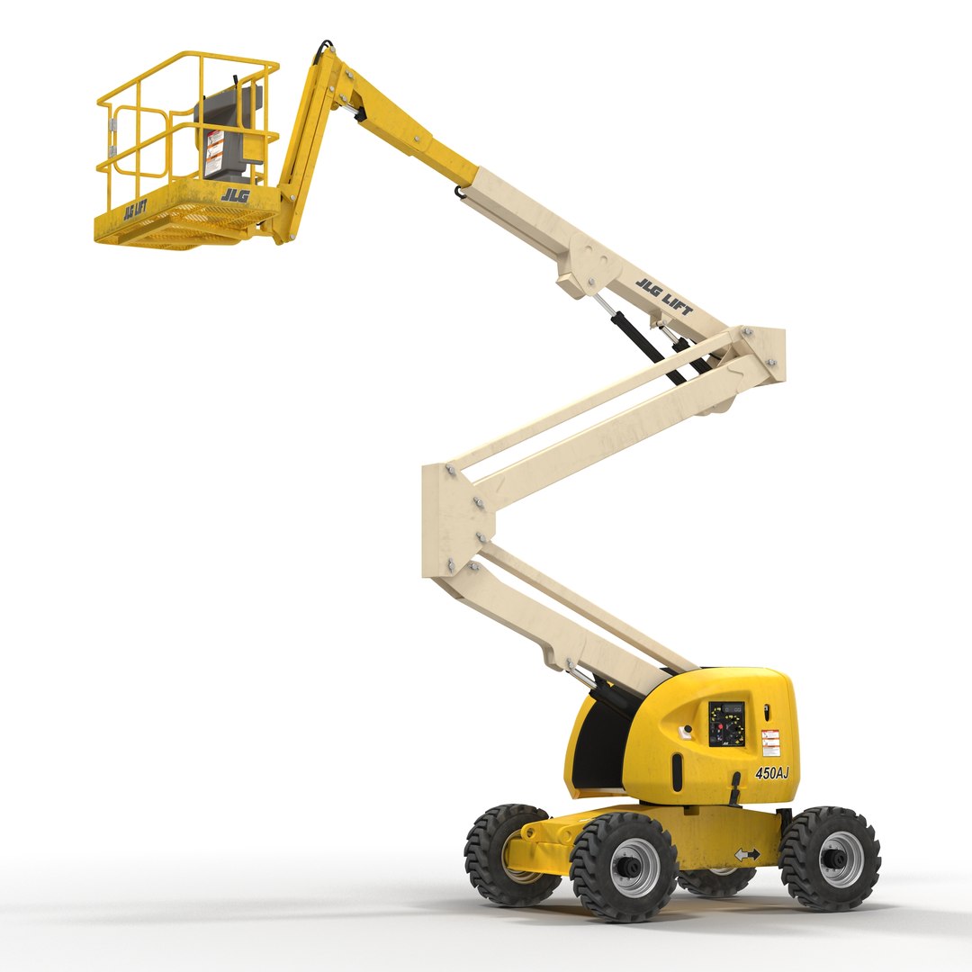 Telescopic Boom Lift JLG 450AJ Yellow 2 3D model preview