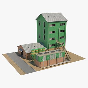3D industrial tower 1 model