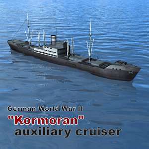 auxiliary cruiser kormoran german 3d 3ds