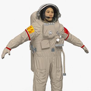 3D model Astronaut Wearing Feitian Space Suit