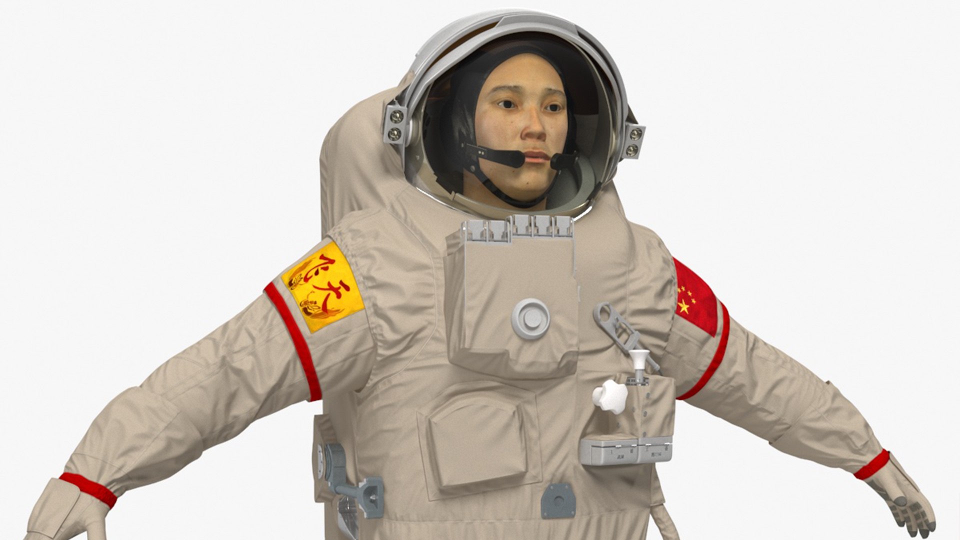 Astronaut Wearing Feitian Space Suit 3D model preview