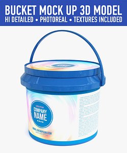 bucket contains 3d model