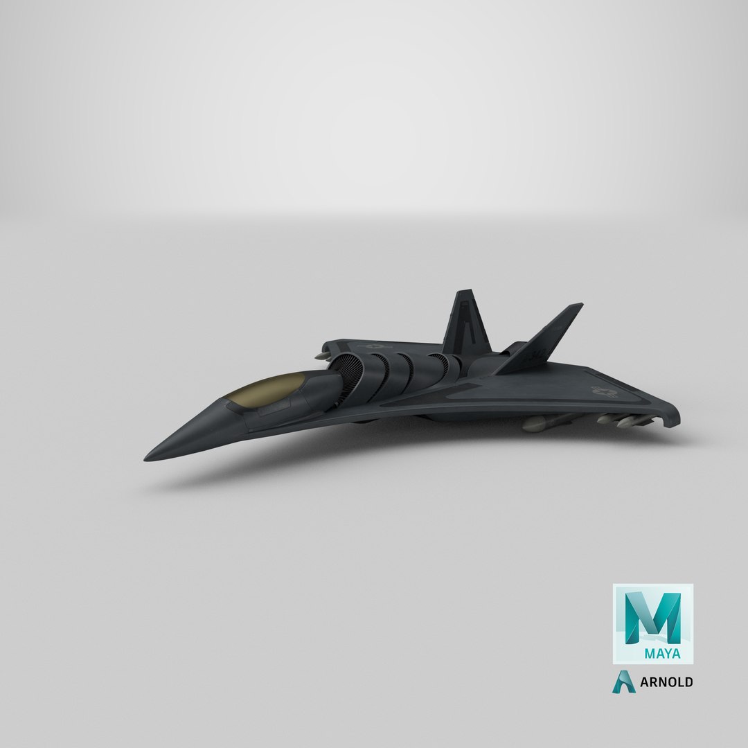 Sci-FI Futuristic Aircraft Fighter Concept 3D https://p.turbosquid.com/ts-thumb/4s/gbEJUN/0d/stemcell_maya_arnold_render/png/1691074654/1920x1080/fit_q87/33ec8bc0f807c00fd3d2c6cafd7903e216836c52/stemcell_maya_arnold_render.jpg