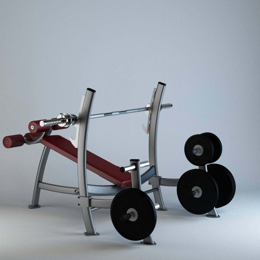 Olympic Decline Press Weight 3d Model