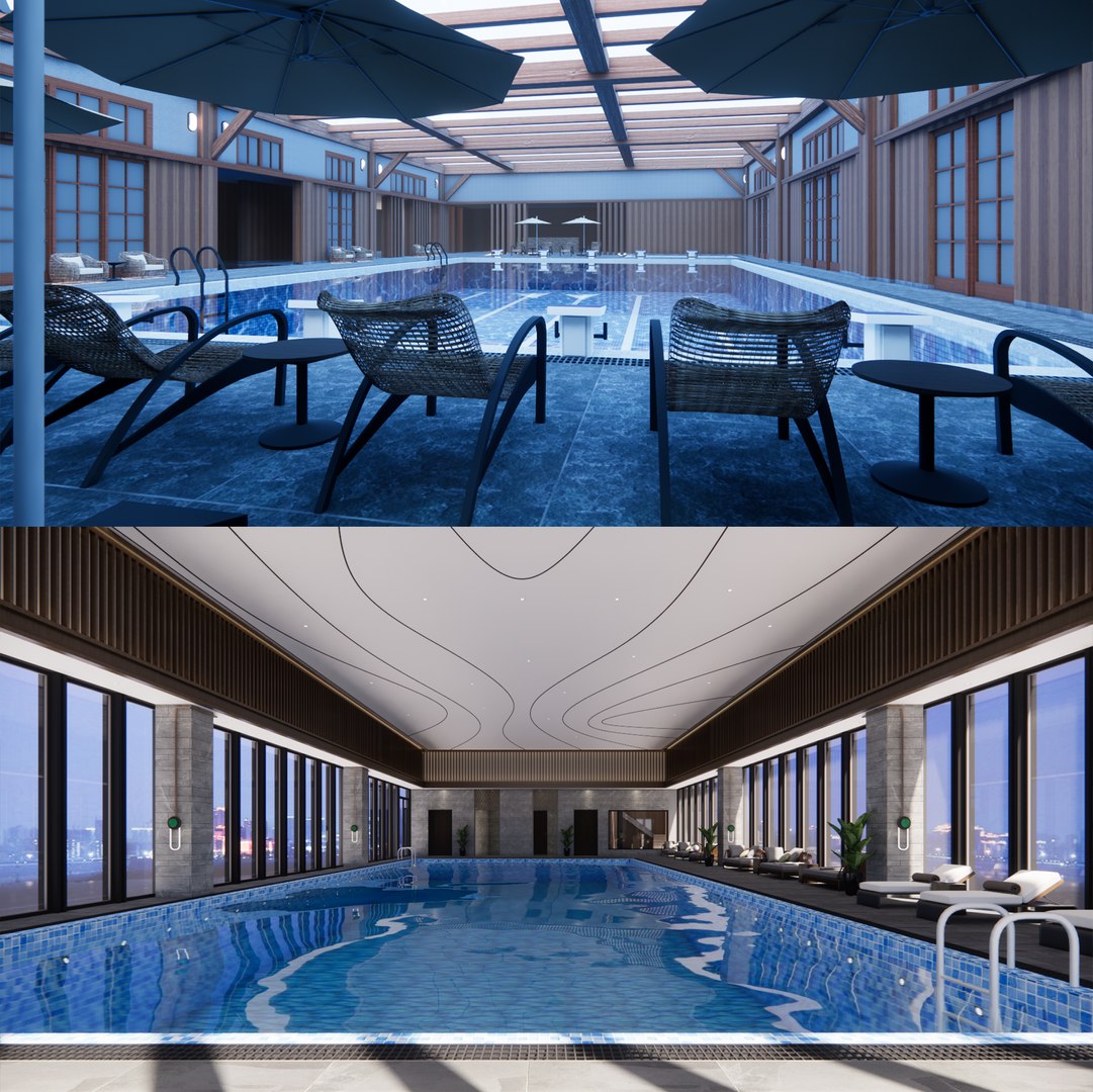 Collection Swimming Pools -B9 3D Model - TurboSquid 2493871