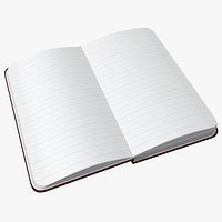 Opened Lined Notebook