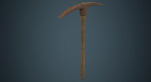 3D pickaxe 1c model