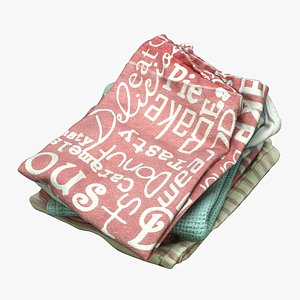 Clothes 266 Tea Towels 3D model
