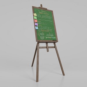 Customizable Wooden Greenboard with Stand - Tall Writing Board
