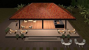 Tropical cafe 2315 3D model