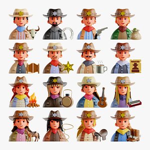 Cowboy 3D Collection 3D model