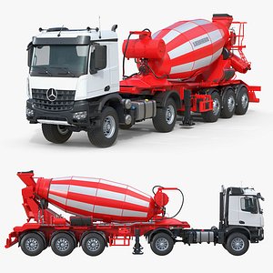 3D Liebherr Truck Mixer HTM 1204 T model