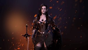Knight with Dark Elf skin Modular