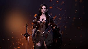 Knight with Dark Elf skin Modular