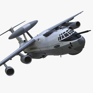 3D Beriev A 50 Aircraft in Flight