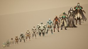3D Ghoul Character Pack model