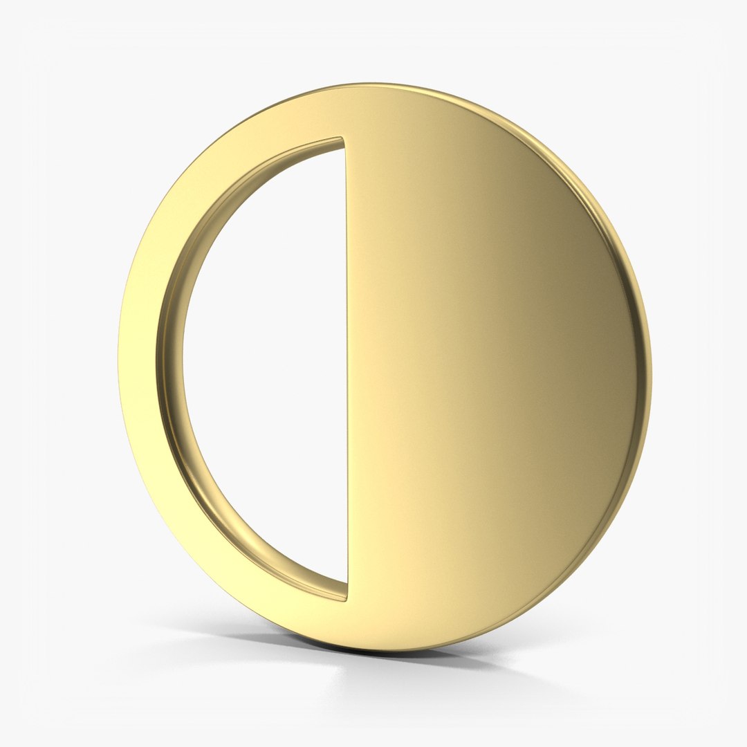 Half Circle Symbol Gold 3D model TurboSquid 2065320