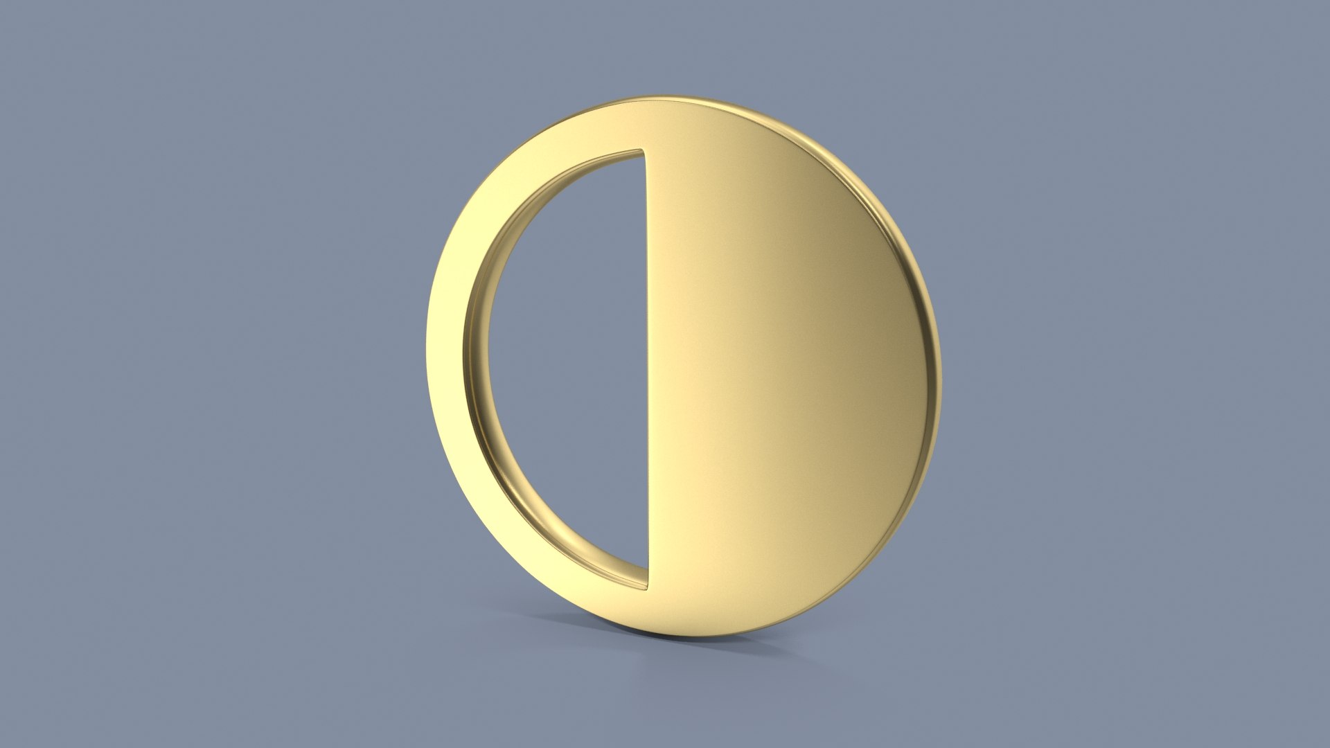 Half Circle Symbol Gold 3D model TurboSquid 2065320