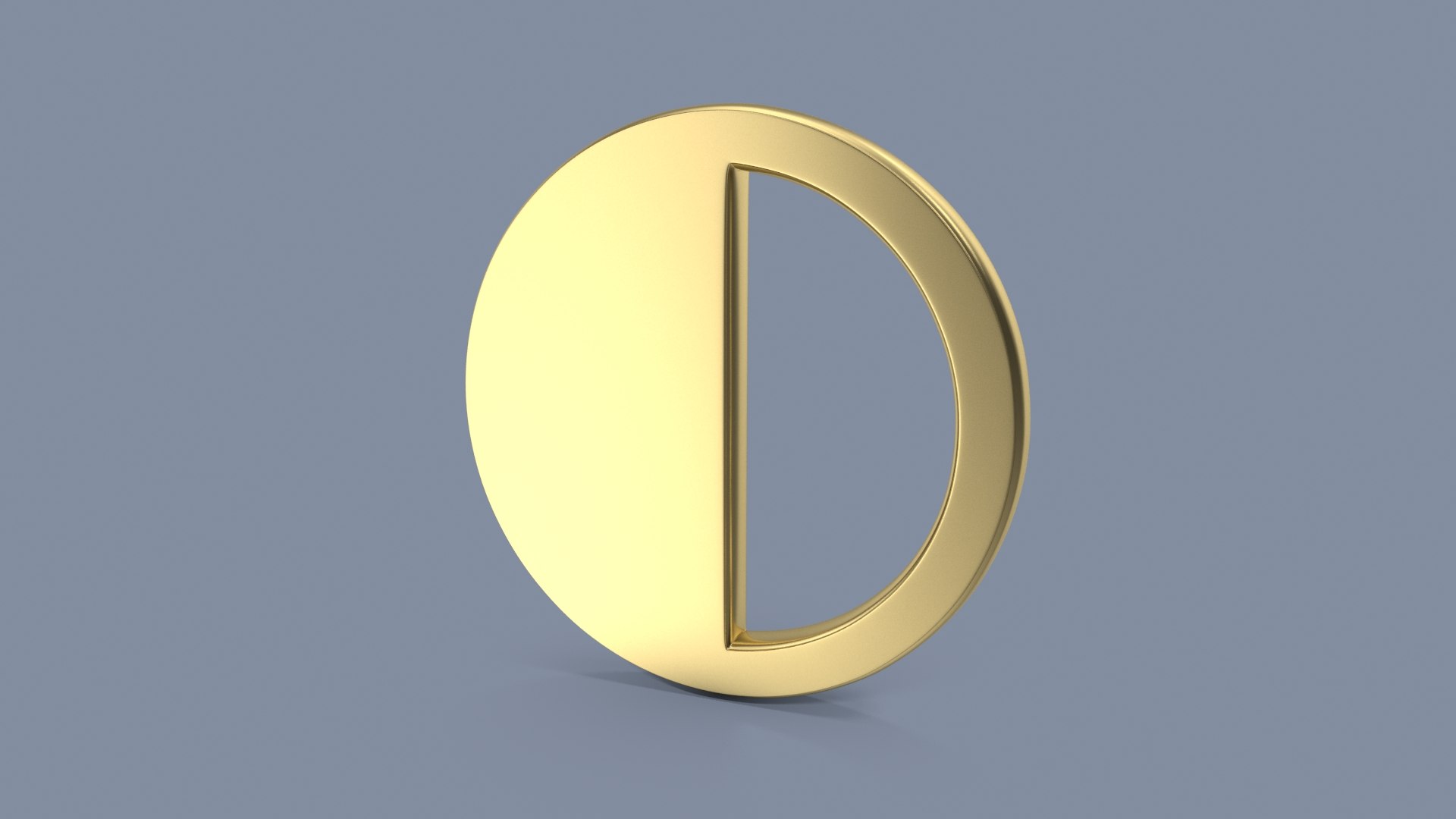 Half Circle Symbol Gold 3D model TurboSquid 2065320