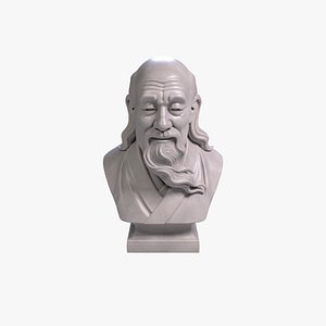3D Laozi Bust Sculpture 3D Printable STL File