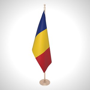 3D romania flag