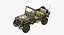 3D military wheeled vehicles jeep willys