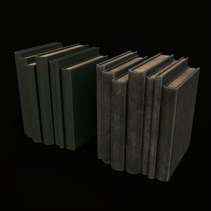 Simple Green Leather Books model