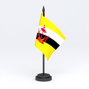 Table Flag Brunei 3D model