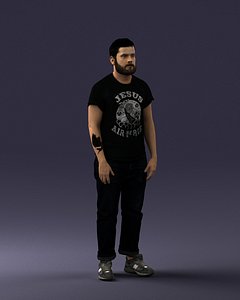 3D t hipster model