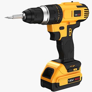 Detailed Yellow Electric Screwdriver