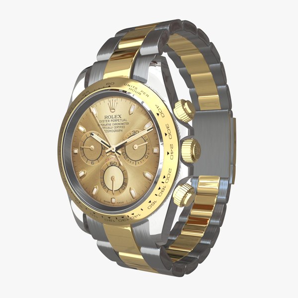 3D Rolex Cosmograph Daytona Oystersteel and Yellow Gold - Yellow Gold Bezel