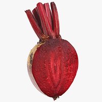 Beetroot Cut Half - Raw Scan