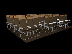 3d model economy seats