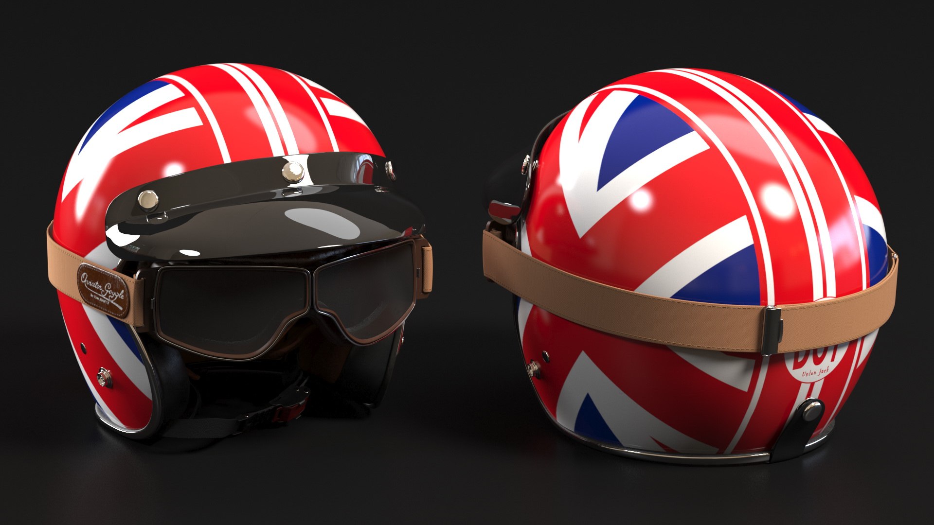 TORC T50 Vintage Helmet with Goggles model TurboSquid 1951653