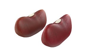 3D Red kidney beans