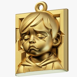 Melancholy Kid Pendant 3D model