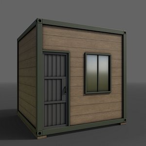 PBR Container House AC V1 3D