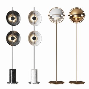 3D model louis floor lamp 02