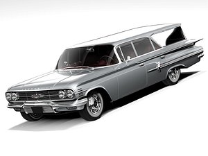 3D Chevrolet Nomad Wagon 1960 model