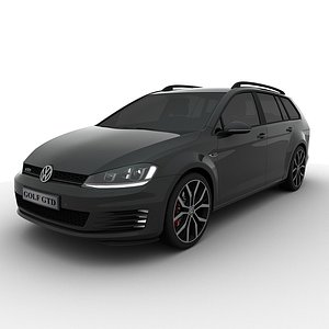 3D model volkswagen golf gtd variant