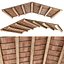 Gable wooden ceiling