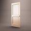 3d model wooden door frosted antique wood