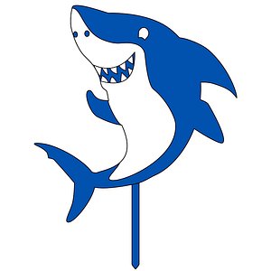 3D shark cake topper