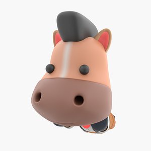Cute Horse 3D Illustration 3D model