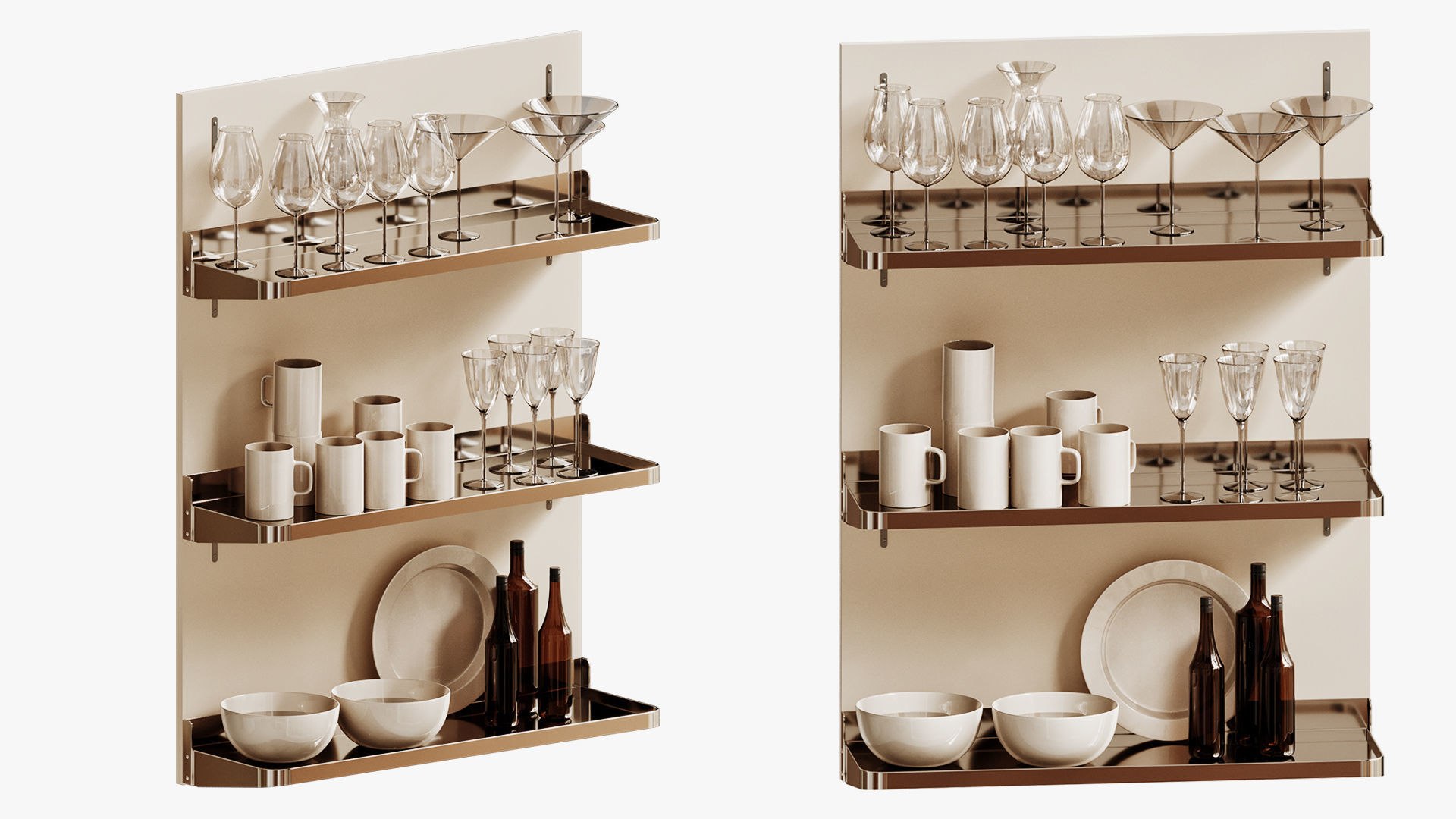 3D Decorative Set Of Dishes For The Kitchen 02 - TurboSquid 2345563